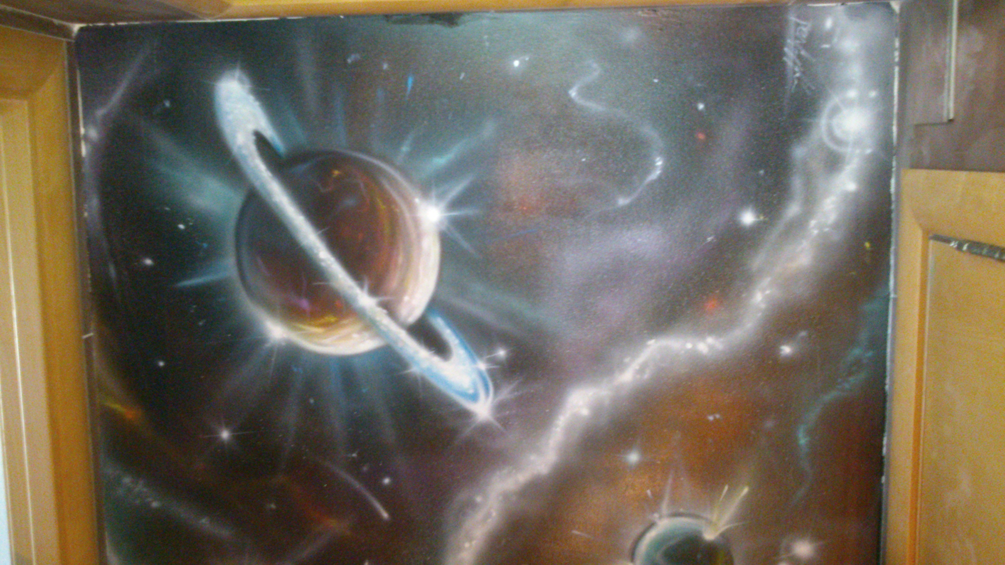 Pintura decorativa de una Galaxia
