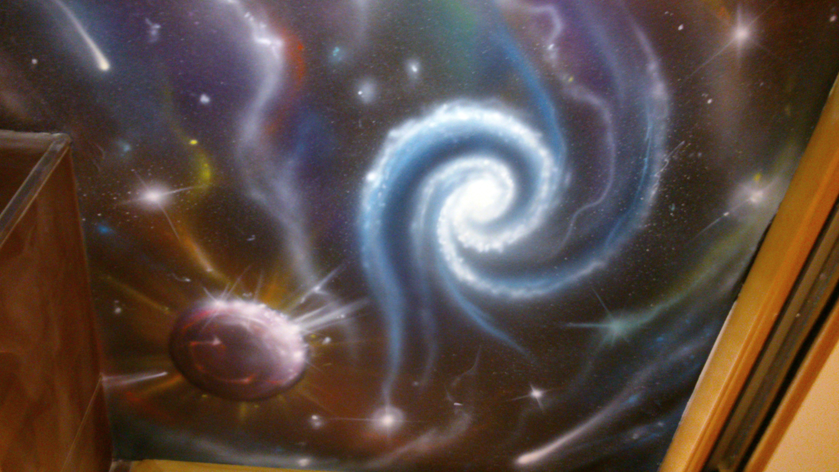 Pintura decorativa de una Galaxia